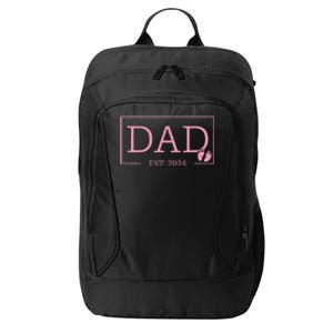 Dad Established Est 2024 Girl Newborn Gifts Daddy Father City Backpack