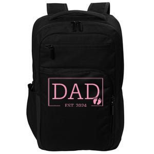 Dad Established Est 2024 Girl Newborn Gifts Daddy Father Impact Tech Backpack