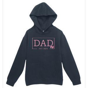 Dad Established Est 2024 Girl Newborn Gifts Daddy Father Urban Pullover Hoodie