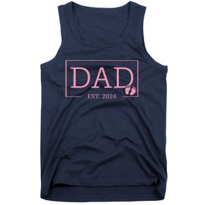 Dad Established Est 2024 Girl Newborn Gifts Daddy Father Tank Top