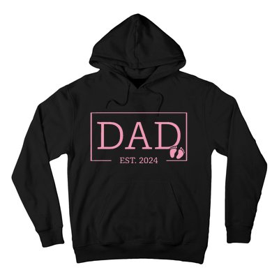 Dad Established Est 2024  Newborn Gifts Daddy Father Hoodie