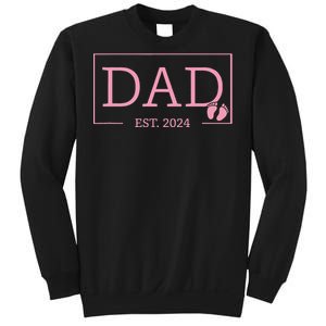 Dad Established Est 2024  Newborn Gifts Daddy Father Sweatshirt