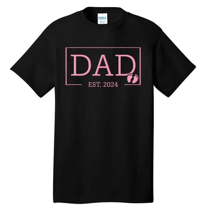 Dad Established Est 2024  Newborn Gifts Daddy Father Tall T-Shirt