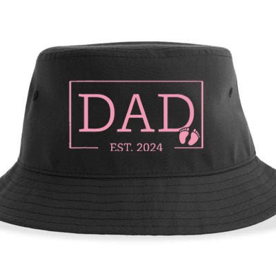 Dad Established Est 2024  Newborn Gifts Daddy Father Sustainable Bucket Hat