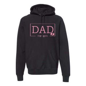 Dad Established Est 2024  Newborn Gifts Daddy Father Premium Hoodie