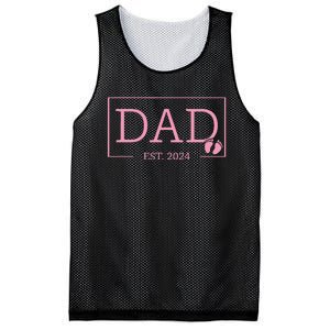 Dad Established Est 2024  Newborn Gifts Daddy Father Mesh Reversible Basketball Jersey Tank