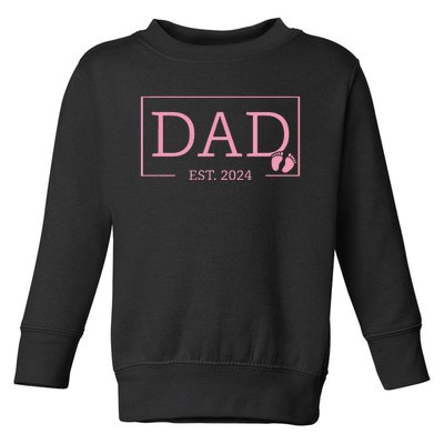 Dad Established Est 2024  Newborn Gifts Daddy Father Toddler Sweatshirt