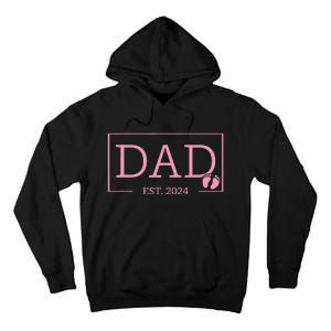 Dad Established Est 2024  Newborn Gifts Daddy Father Tall Hoodie