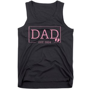 Dad Established Est 2024  Newborn Gifts Daddy Father Tank Top