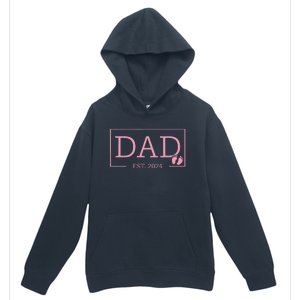 Dad Established Est 2024  Newborn Gifts Daddy Father Urban Pullover Hoodie