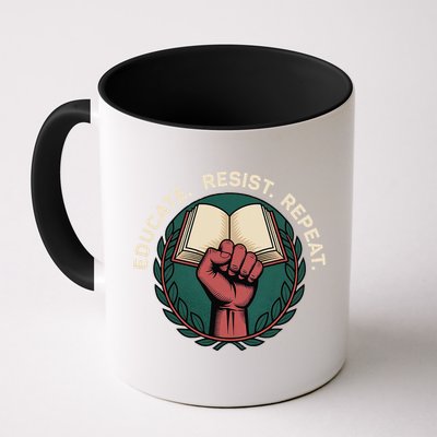 Defend Education Educate Resist Repeat Mug