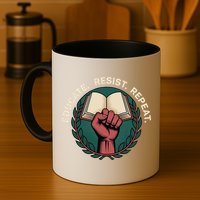 Defend Education Educate Resist Repeat Mug