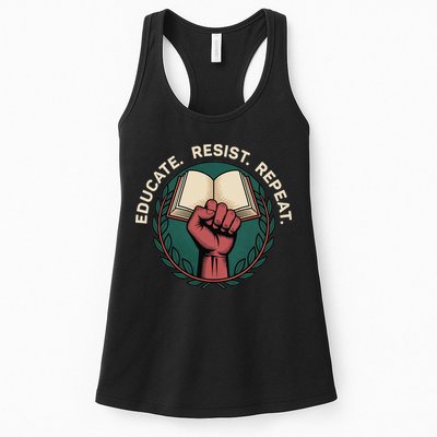 Defend Education Educate Resist Repeat Womens Tank Top