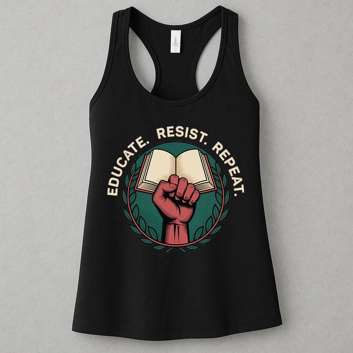 Defend Education Educate Resist Repeat Womens Tank Top