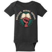 Defend Education Educate Resist Repeat Baby Bodysuit