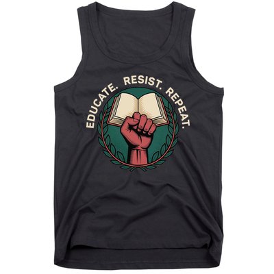 Defend Education Educate Resist Repeat Tank Top