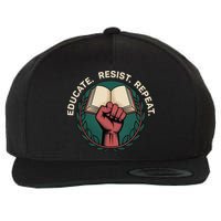 Defend Education Educate Resist Repeat Wool Snapback Cap