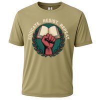 Defend Education Educate Resist Repeat Cooling Performance Crew T-Shirt