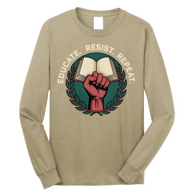 Defend Education Educate Resist Repeat Long Sleeve Shirt