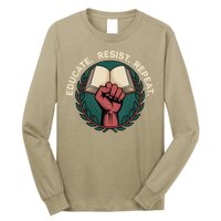 Defend Education Educate Resist Repeat Long Sleeve Shirt