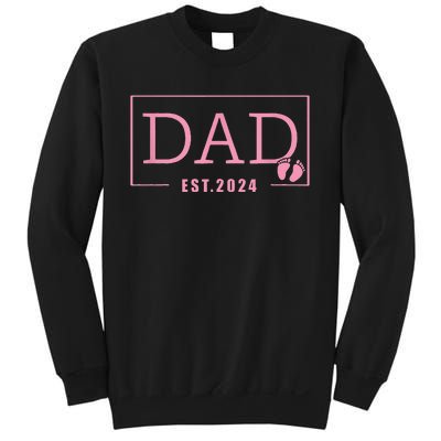 Dad Established Est 2024 Newborn Gifts Daddy Father Sweatshirt