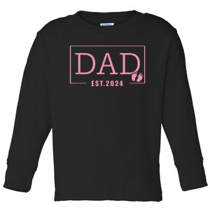 Dad Established Est 2024 Newborn Gifts Daddy Father Toddler Long Sleeve Shirt