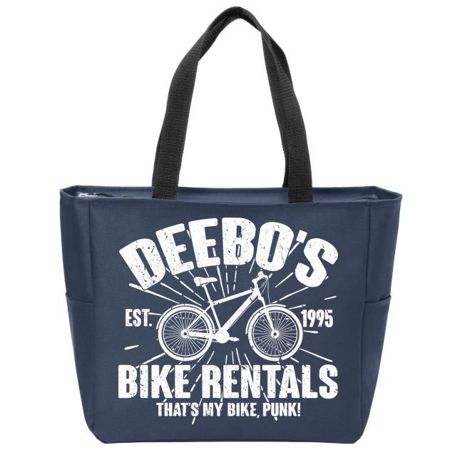 Deebo's Bike Rental Zip Tote Bag