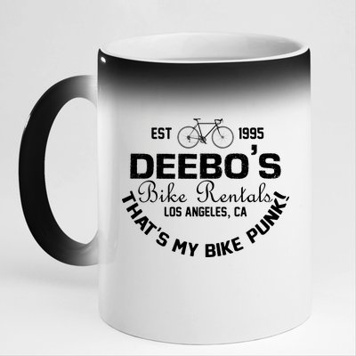 Deebos Bike Rental Retro 11oz Black Color Changing Mug