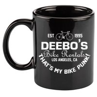 Deebos Bike Rental Retro 11oz C Handle Ceramic Mug