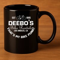 Deebos Bike Rental Retro 11oz C Handle Ceramic Mug