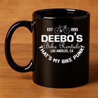 Deebos Bike Rental Retro 11oz C Handle Ceramic Mug