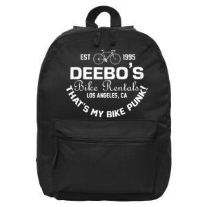 Deebos Bike Rental Retro 16 in Basic Backpack