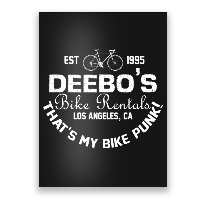 Deebos Bike Rental Retro Poster