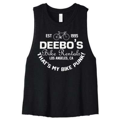 Deebos Bike Rental Retro Women's Racerback Cropped Tank