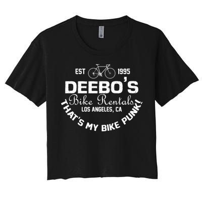 Deebos Bike Rental Retro Women's Crop Top Tee