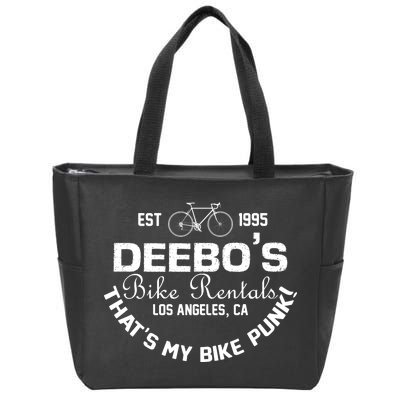 Deebos Bike Rental Retro Zip Tote Bag