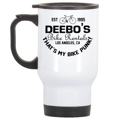 Deebos Bike Rental Retro Stainless Steel Travel Mug