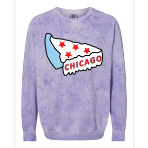 Deep Dish Chicago Pizza Flag Colorblast Crewneck Sweatshirt