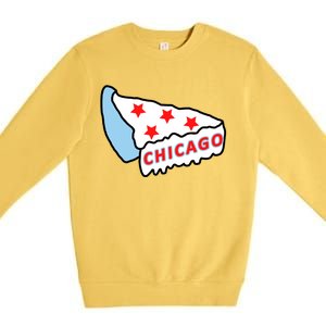 Deep Dish Chicago Pizza Flag Premium Crewneck Sweatshirt