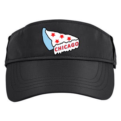 Deep Dish Chicago Pizza Flag Adult Drive Performance Visor