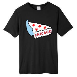 Deep Dish Chicago Pizza Flag Tall Fusion ChromaSoft Performance T-Shirt