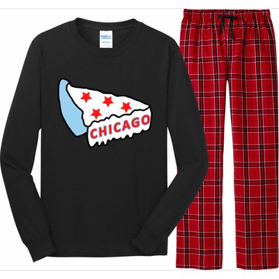 Deep Dish Chicago Pizza Flag Long Sleeve Pajama Set