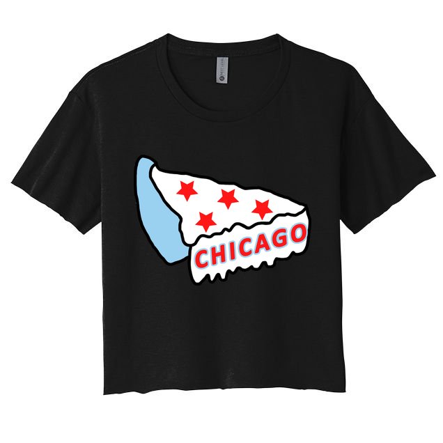 Deep Dish Chicago Pizza Flag Crop Top