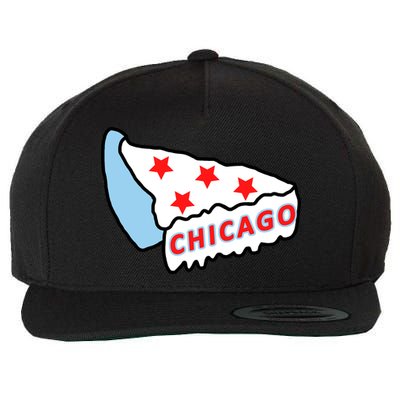 Deep Dish Chicago Pizza Flag Wool Snapback Cap