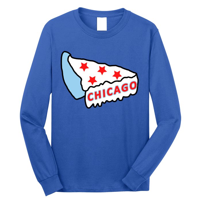 Deep Dish Chicago Pizza Flag Long Sleeve Shirt