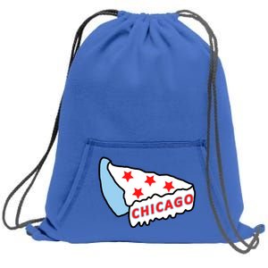 Deep Dish Chicago Pizza Flag Sweatshirt Cinch Pack Bag