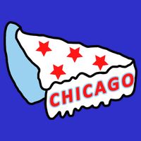 Deep Dish Chicago Pizza Flag Button