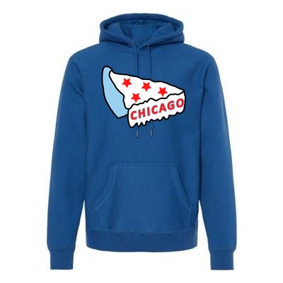 Deep Dish Chicago Pizza Flag Premium Hoodie