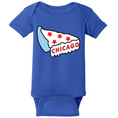 Deep Dish Chicago Pizza Flag Baby Bodysuit