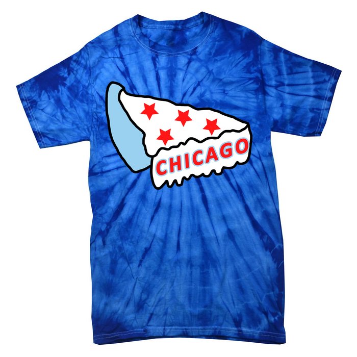 Deep Dish Chicago Pizza Flag Tie-Dye T-Shirt